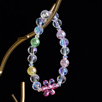 Perles en verre faits main pour stylos DIY, accessoires, perles facettées Aurora AB, double couleur, électroplaquées, en forme de globe, matériaux