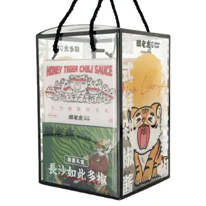 Bán buôn tùy chỉnh vật nuôi trong suốt Tote hộp nhựa PVC Tote Túi Bao bì hộp với xử lý