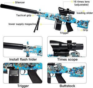 Pistola Gel completamente automatica a caldo Ak47 <span class=keywords><strong>Uzi</strong></span> M416 M4 Blaster pistola elettrica Splatter - Product Image 2