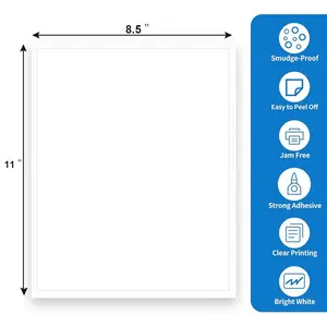 Benutzer definierte A4 Blatt A4 Etikett Papier Versand Leere Blatt Etiketten Barcode Aufkleber Inkjet A4 Blatt Etiketten