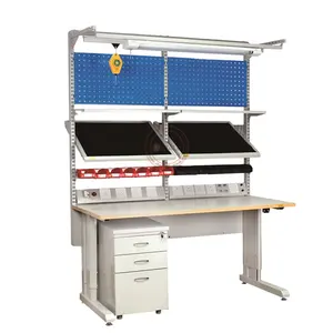 Detall- Standard Workbench Cell Phone Repair Workstation Design Electronic Assembly Table Steel Work Bench With Drawers