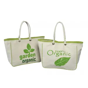 Bolsa de mano de algodón de lona personalizada de fábrica para bolso de almacenamiento Compras sostenibles y vida ecológica - Product Image 2