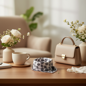 Petit mouchoir carré Seashell 70x70Cm 38G, écharpe à la mode pour femmes - Product Image 3