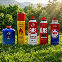 Cartouche de gaz butane à baïonnette 220g 250g avec logo personnalisé OEM, vente en gros, jetable, portable, pour camping, en métal