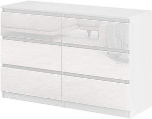 Commode à 6 tiroirs <span class=keywords><strong>en</strong></span> <span class=keywords><strong>bois</strong></span> massif, commode moderne blanc brillant - Product Image 4