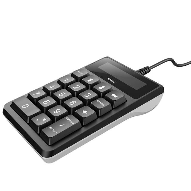 Mini 20-Keys Numeric POS Terminal Keypad with LCD & Voice for Payment Systems