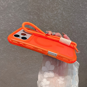 <span class=keywords><strong>Coque</strong></span> Magnétique Mate Effet Peau Antichoc avec Dragonne pour <span class=keywords><strong>iPhone</strong></span> Air 16 15 14 13 12 <span class=keywords><strong>11</strong></span> 17 Pro Max, Compatible Charge Sans Fil - Product Image 3