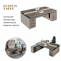 Meubles de bureau modulaires, bureaux modernes et durables, poste de travail luxueux pour 2 personnes, table de travail confortable pour le personnel et les managers de l'entreprise