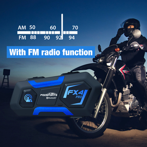 Auriculares <span class=keywords><strong>Bluetooth</strong></span> para Casco de Motocicleta Fodsports FX4 PRO 1KM para 4 Personas, Intercomunicador, Auriculares Inalámbricos Impermeables - Product Image 4