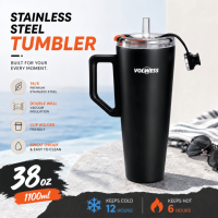 Bouteille d'eau en acier inoxydable 18/8 à double paroi isolée sous vide sans BPA avec poignée pour un usage quotidien, les voyages et la salle de sport
