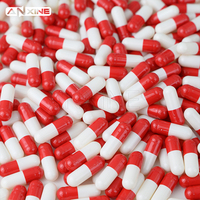 Capsules vides végétariennes HPMC en gros, coques de capsules personnalisées bicolores rouge/noir, bleu/blanc, vert/blanc