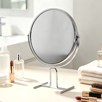Personalized Double-Sided Standing Cosmetics Mirror Chrome Finish Design 3x Magnifying Feature CE Certified Desktop Makeup Use
