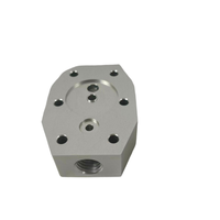 Bloc de collecteur hydraulique octogonal en aluminium sur mesure, usiné CNC, pour fluides pneumatiques