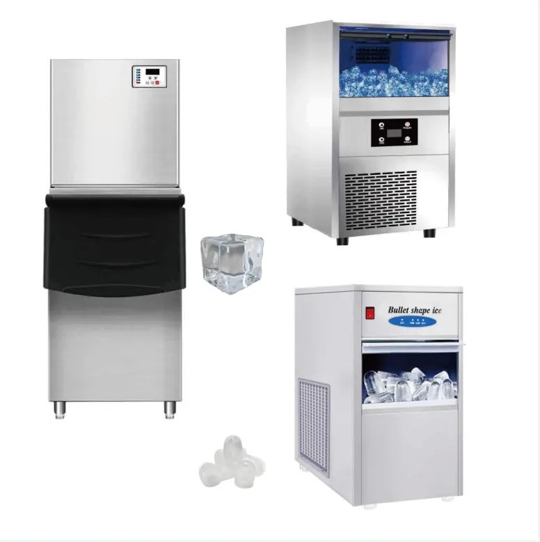 Maquina de hacer hielo endüstriyel küçük flake nugget buz küpü blok makinesi yapma makinesi kristal ticari fiyat satılık buz