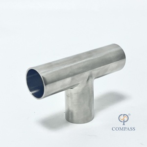 Raccordo a T Igienico Asettico per Saldatura Testa a Testa SMS OD25.4MM 1 Pollice per la Lavorazione di Alimenti e Bevande - Product Image 1