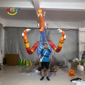 Festival Parade şişme yürüyüş kostüm şişme canavar ejderha kostüm ile Led ışık - Product Image 5