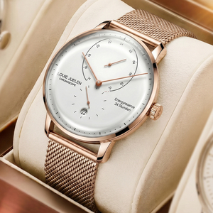 <span class=keywords><strong>Montre</strong></span> élégante 42 mm en acier inoxydable, <span class=keywords><strong>montre</strong></span> à quartz en alliage, cadran blanc fin, <span class=keywords><strong>montre</strong></span>-bracelet étanche 3 ATM, <span class=keywords><strong>montre</strong></span> lumineuse pour homme - Product Image 1