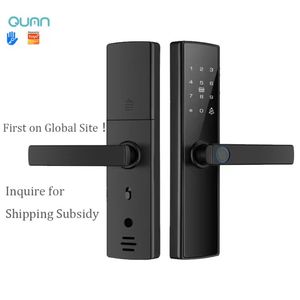 Qunn thông minh không dây Key vân tay khóa cửa tuya thông minh khóa cửa ttlock cho cửa thép nhôm mật khẩu kỹ thuật số thẻ <span class=keywords><strong>Wifi</strong></span> - Product Image 1