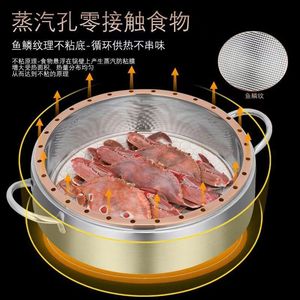 4 Layer 304 Stainless Steel Steamer For Induction And Gas Stoves Large Capacity With Lid And Handles - Product Image 3
