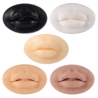 Model Gel Silikon Wajah untuk Latihan Aplikasi Lipstik, Praktik Piercing, Pajangan Hiasan Hidung, Cincin Hidung, dan Hiasan Bibir