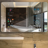 Guangzhou smart miroir de salle de bain led miroir magique tv