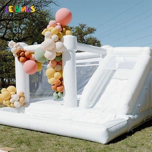 Château Gonflable Blanc Commercial avec <span class=keywords><strong>Piscine</strong></span> à Balles, Toboggan Aquatique et <span class=keywords><strong>Piscine</strong></span> – Idéal pour Mariages et Locations - Product Image 3