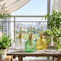 Bouteille pulvérisatrice à main en verre écologique pour plantes d'intérieur, 250 ml, arrosoir miniature