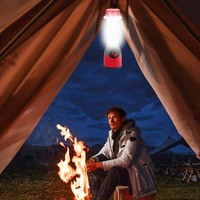 Lampu Tenda Camping Portabel Tenaga Surya Grosir 24 LED Isi Ulang USB Dengan Panel Surya 5.5V/0.2W