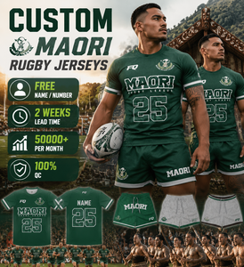 Ensembles de maillots de rugby personnalisés, impression polynésienne maorienne, uniformes de rugby pour hommes, kits personnalisés avec nom d'équipe imprimé, t-shirts à séchage rapide - Product Image 1