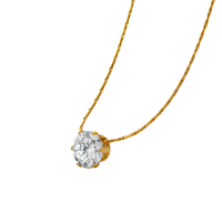 Collier pendentif rond en zircon délicat Gaovo, plaqué or 18 carats, chaîne serpent en acier inoxydable, bijou solitaire minimaliste, cadeau pour femme