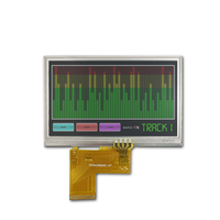 4.3 inç 480*272 çözünürlük RGB arayüzü ST7282T2 sürücü IC 350 Cd/m2 (tip.) transmissive tip TFT LCD ile rezistif dokunmatik