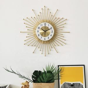 Horloge murale moderne en <span class=keywords><strong>fer</strong></span> forgé or, Design rétro, luxe, horloge murale créative, vente directe d'usine, nouvelle collection - Product Image 2