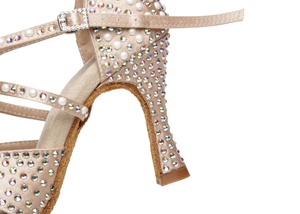 Chaussures <span class=keywords><strong>de</strong></span> <span class=keywords><strong>danse</strong></span> latine pour femmes, souliers <span class=keywords><strong>de</strong></span> qualité supérieure en satin + perle et <span class=keywords><strong>diamant</strong></span>, pour adultes, nouveauté, L428 - Product Image 4