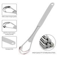 Offre Spéciale en ligne personnalisé 100% 304 nettoyeurs de langue en acier inoxydable ensemble de grattoir à langue en métal