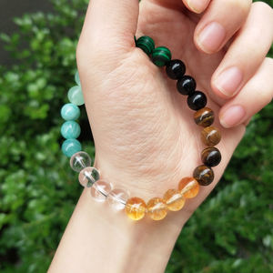 Braccialetto di abbondanza ricchezza prosperità popolare 8mm occhio di tigre <span class=keywords><strong>amazzonite</strong></span> attirare buona fortuna soldi <span class=keywords><strong>bracciale</strong></span> da uomo - Product Image 3