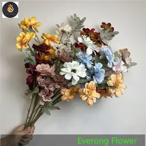 457 EV ดอกไม้ประดิษฐ์ดอกชวนชม6ดอกหัวไม้ตกแต่งงานแต่งงานดอกไม้หลากสี - Product Image 1