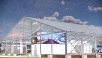10x20m Büyük Alüminyum Çerçeveli Şeffaf Tavanlı Genişletilmiş Çadır, Su Geçirmez PVC ile Açık Hava Düğünleri ve Etkinlikleri için (Her Mevsim)