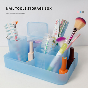 5 Piece <b>Nail</b> Art Storage Box Set Desktop Pen Holder Cotton Pad Tray Salon Manicure Organizer Tool Container Display <b>Case</b> Kit - Product Image 3