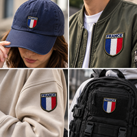 Écusson brodé personnalisé drapeau national France Italie Allemagne Royaume-Uni, logo de pays, à crocheter, thermocollant, à coudre, badge en tissu