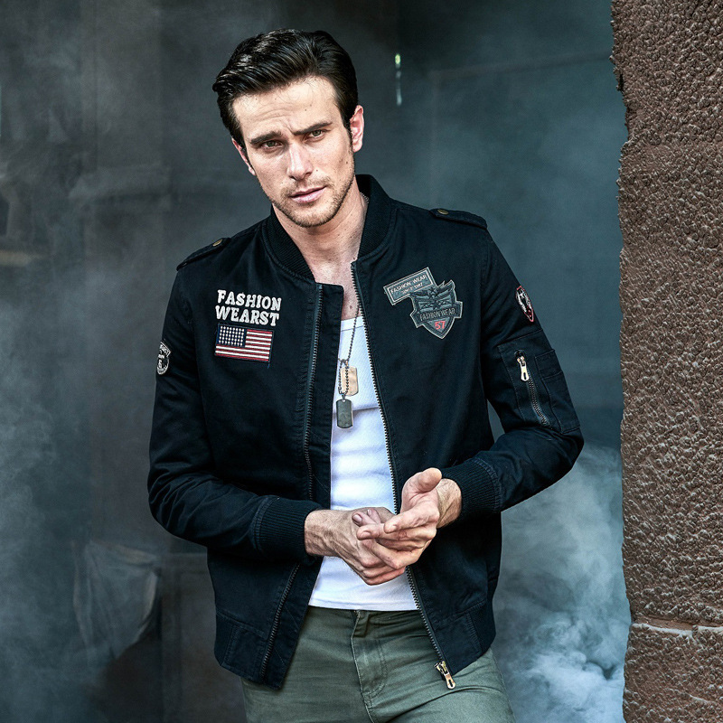 Custom Men Crop Bomber Jacket 