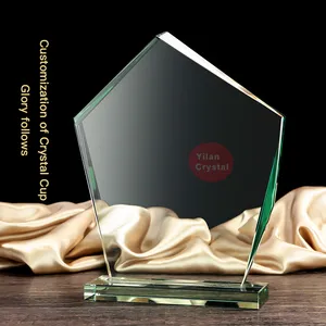 Honor of crystal annual meeting souvenir trophy customized various color glass crystal Awards