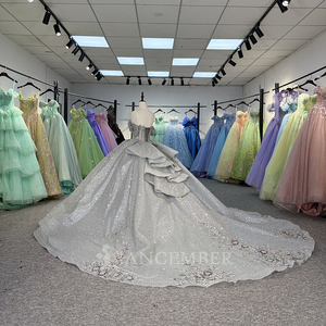 Vestidos de Quinceañera con Lentejuelas Plateadas Brillantes, Vestidos de Fiesta de 16 Años con Borlas, Vestidos de Graduación Dy6848 - Product Image 5