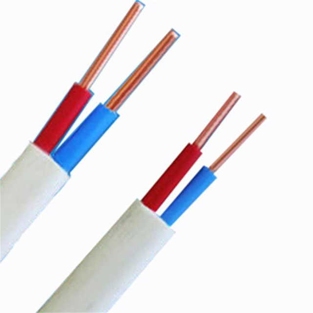 Two Core Wire Cable Manufacturer Electrical  BVVB BV Copper Core PVC Insulation 1mm 1.5mm 2.5 mm Solid Flat Cable