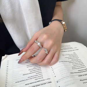 S925 Pure <b>Silver</b> Pearl <b>Ring</b> Women's Ball Shape Claw Setting Everyday Wear Jewelry - Product Image 2