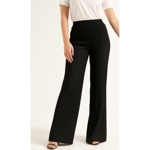 Usine OEM ODM du fabricant vietnamien Pantalon tricoté taille haute pour femmes Couleur unie Style décontracté à la mode pour l'été - Product Image 1