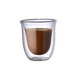 Tazze da Caffè e Tè in <span class=keywords><strong>Vetro</strong></span> Borosilicato a Doppia Parete <span class=keywords><strong>Trasparente</strong></span>, Ecologiche e Moderne, 80ml/250ml/300ml con <span class=keywords><strong>Piattini</strong></span>, per il Ritorno a Scuola - Product Image 1