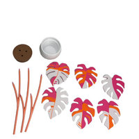 Ensemble de sous-verres modernes en forme de feuille de Monstera, 6 sous-verres personnalisables, déguisés en décoration végétale pour le bureau et la maison