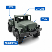 Camion RC 6x6 Utilitaire 4x4 Tout-Terrain 33,5 cm 2,4 GHz 7,4 V ABS+Métal Classique Voiture Télécommandée Suivez-Moi Chargeur Jouet Cadeau
