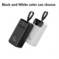 Baterai Li-Polymer Kapasitas Tinggi 30000mah Power Bank Laptop Pengisian Cepat 65W Input Micro USB Output USB Ganda Tipe-C
