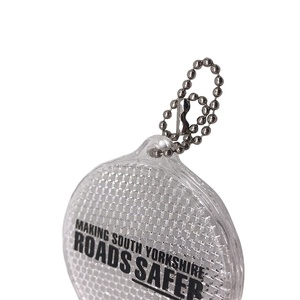 New Style Round Reflective <b>Keychain</b> Stainless Steel <b>Safety</b> <b>Keychain</b> - Product Image 4